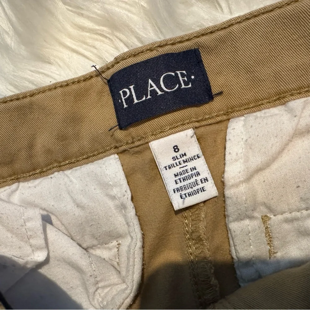The Children’s Place Boys Khaki Chino‎ Pants Size 8 Slim Uniform Stretch